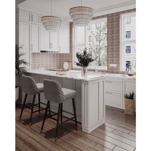 Armoires de cuisine sur mesure de style américain, armoires de cuisine en bois massif blanc shaker, armoires de cuisine en bois de noyer, ensembles complets - Product Image 3