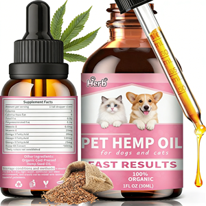 อาหารเสริมสำหรับสัตว์เลี้ยงแบบหยดน้ำมันกัญชง OEM/ODM แบรนด์ส่วนตัว สำหรับสุนัข ช่วยให้สงบ นอนหลับ บรรเทาความวิตกกังวล ความเครียด บรรเทาอาการปวดสะโพกและข้อต่อ - Product Image 1