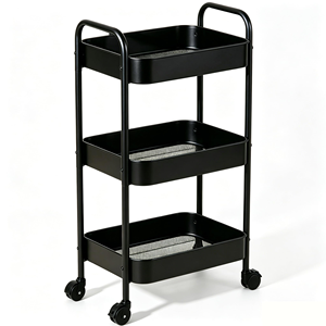 3 Tier Rolling <b>Storage</b> <b>Cart</b> Heavy Duty Mobile Utility <b>Cart</b> Multi Purpose Metal Organizer Trolley with Wheels - Product Image 1