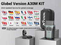 Kit XTOOL A30M 2026, Lector de Códigos OBD2 Inalámbrico Anyscan BT 12V, Herramienta de Diagnóstico Completo del Sistema del Automóvil, Actualización Gratuita de por Vida con Cable
