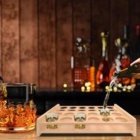 Support de service pour 24 verres à shot avec organisateur et présentoir pour fêtes, bars et clubs - Trous de 1,53 pouce - Excellent rapport qualité-prix, faible MOQ