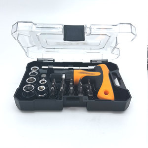 <b>T</b>-<b>Handle</b> Ratchet Screwdriver Socket Set Hand Tool Kit Chrome Vanadium Hard Case for Repair Home DIY Household Maintenance - Product Image 1