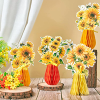 Dekorasi Meja Bertema Bunga untuk Pesta Ulang Tahun, Pernikahan, Baby Shower, Taman, Lebah, Bunga Matahari, dan Sarang Lebah untuk Musim Semi dan Musim Panas dari Easy Joy