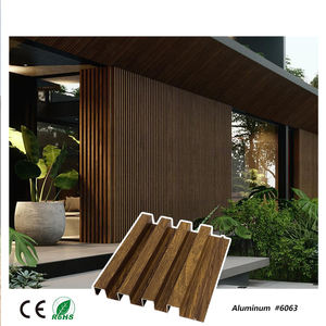 Tiandelvbai Usine Mur Rideau Profil Oxydation <span class=keywords><strong>Peinture</strong></span> En Aérosol Enduit Brun Extérieur En Aluminium Vague Panneaux Muraux Cannelés - Product Image 2