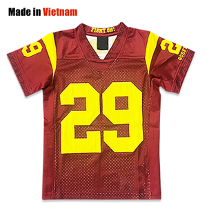 Jersey de fútbol americano de gran tamaño Diseño retro con cuello en V Jersey de fútbol americano personalizado - Product Image 1