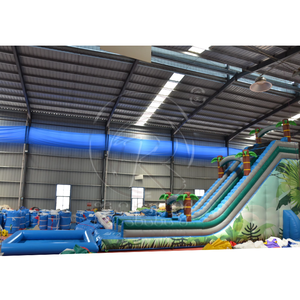 <span class=keywords><strong>Toboggan</strong></span> <span class=keywords><strong>aquatique</strong></span> gonflable géant en PVC pour adultes, en forme de palmier, de 7 mètres de haut, avec piscine amovible pour les fêtes d'été - Product Image 3