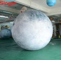 Système solaire en PVC pour décoration de scène, grandes planètes de lune gonflables, ballon, boule de lune, nouveau,