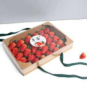 IMEE logotipo personalizado impreso bandeja <span class=keywords><strong>de</strong></span> embalaje decorativa verduras cereza fresa tomate embalaje caja <span class=keywords><strong>de</strong></span> frutas con tapa transparente - Product Image 2
