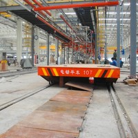 Chariot de transfert électrique sur rail à contact coulissant avec alimentation par barre omnibus pour installations industrielles