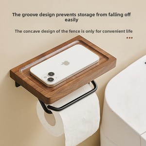<b>Plastic</b> Eco-Friendly Wall Mounted Double Tier Toilet Roll Holder with Punch-Free Installation for Bathroom - Product Image 3