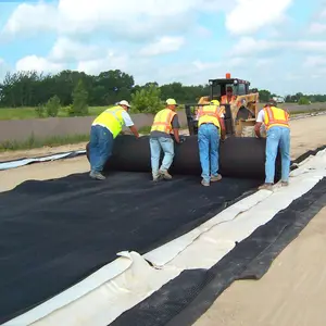 בניית חומר פוליפרופילן Geotextile מחט אגרוף שאינו ארוג Geotextile