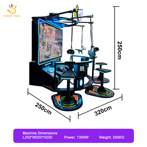 เครื่องเล่นเกม <span class=keywords><strong>VR</strong></span> 4K HD 360 องศา แบบจำลองสถานการณ์ในร่ม โครงสร้างโลหะ สำหรับ 4 ผู้เล่น ใช้ในเชิงพาณิชย์  ประเภทเกมยิงปืน - Product Image 3