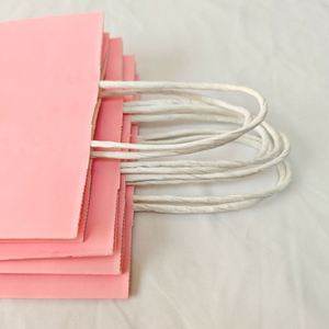 Wholesale Custom Logo <b>Paper</b> <b>Gift</b> <b>Bag</b> Pink Cheap <b>Paper</b> Food Packaging <b>Bags</b> Kraft <b>Paper</b> <b>Bags</b> with Handle - Product Image 5