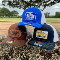 Casquettes Trucker Noires Unies 6 Panneaux 112 avec Logo Personnalisé d'Usine, Gorras en Maille Tendance à Fermeture Snapback pour la Plage