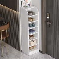 Étagère à chaussures en acier, design moderne, multi-niveaux, gain de place, anti-poussière, 7 étagères, pour entrée de maison, petit salon