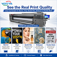 Imprimante hybride UV Yotta R5000 5m avec têtes Kycera Kj4A pour l'impression de films souples flexibles, l'industrie publicitaire, les bannières, l'impression de grandes bannières