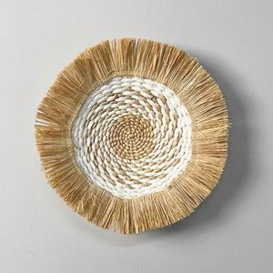 Rundes Rotin Fourrure Die Wand Hôtel Wandkunst Dekoration Raumdekoration Madchen Breite Boho Wanddekoration Babyzimmer - Product Image 3