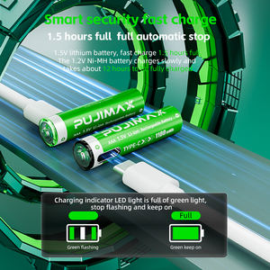 PUJIMAX la migliore vendita USB ricarica 1.5 Volt AAA batteria ricaricabile agli ioni di litio batteria cilindrica per calcolatrici, sveglia - Product Image 3
