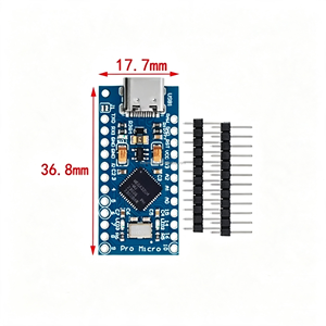 Pro Micro utilise l'Atmega32U4 avec son propre module de mise à jour USB 5V 16M pour le microcontrôleur du module de carte de développement et le bootloader. - Product Image 4