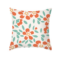 Nouvelle Housse de Coussin en Velours Microfibre à Imprimé Floral Géométrique 2026, Douce et Effet Peau de Pêche, pour Canapé et Décoration de Chambre