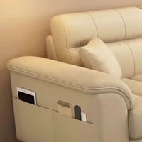 Canapé trois places personnalisable pour plusieurs personnes, mobilier de salon familial pour appartement, en cuir durable