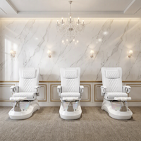 Fauteuil de massage électrique vibrant moderne et luxueux avec spa de pédicure à remous intégral pour salon de manucure