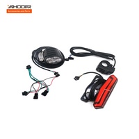Kit d'éclairage pour vélo électrique 24V~48V, phare avant, feu arrière, interrupteur, faisceau de câblage, ensemble complet, accessoires d'éclairage pour vélo électrique, vente en gros