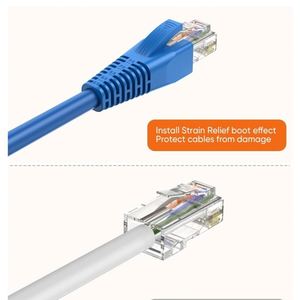 High Toughness PVC <b>RJ45</b> <b>Cable</b> Boot Protect Ethernet Cord From Damage Reusable Cat6 Cat6a Plug Strain Relief Sleeve - Product Image 4