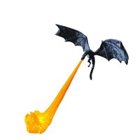 Décoration de bibliothèque en forme de dragon cracheur de feu LED, petite statue de dragon imprimée en 3D avec lumière LED, ornement de table ou d'étagère pour la maison