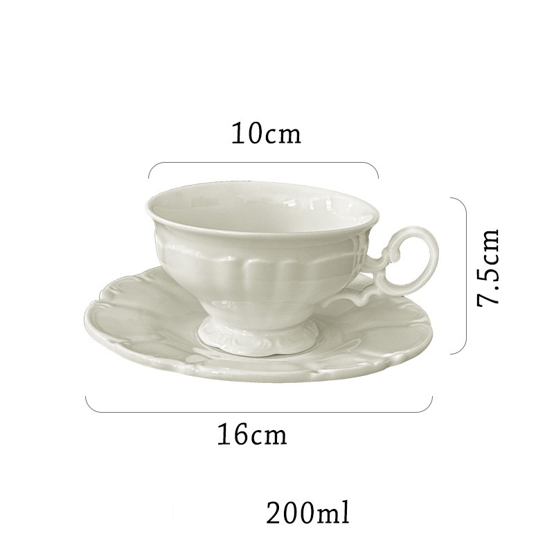 White coffee cup set
