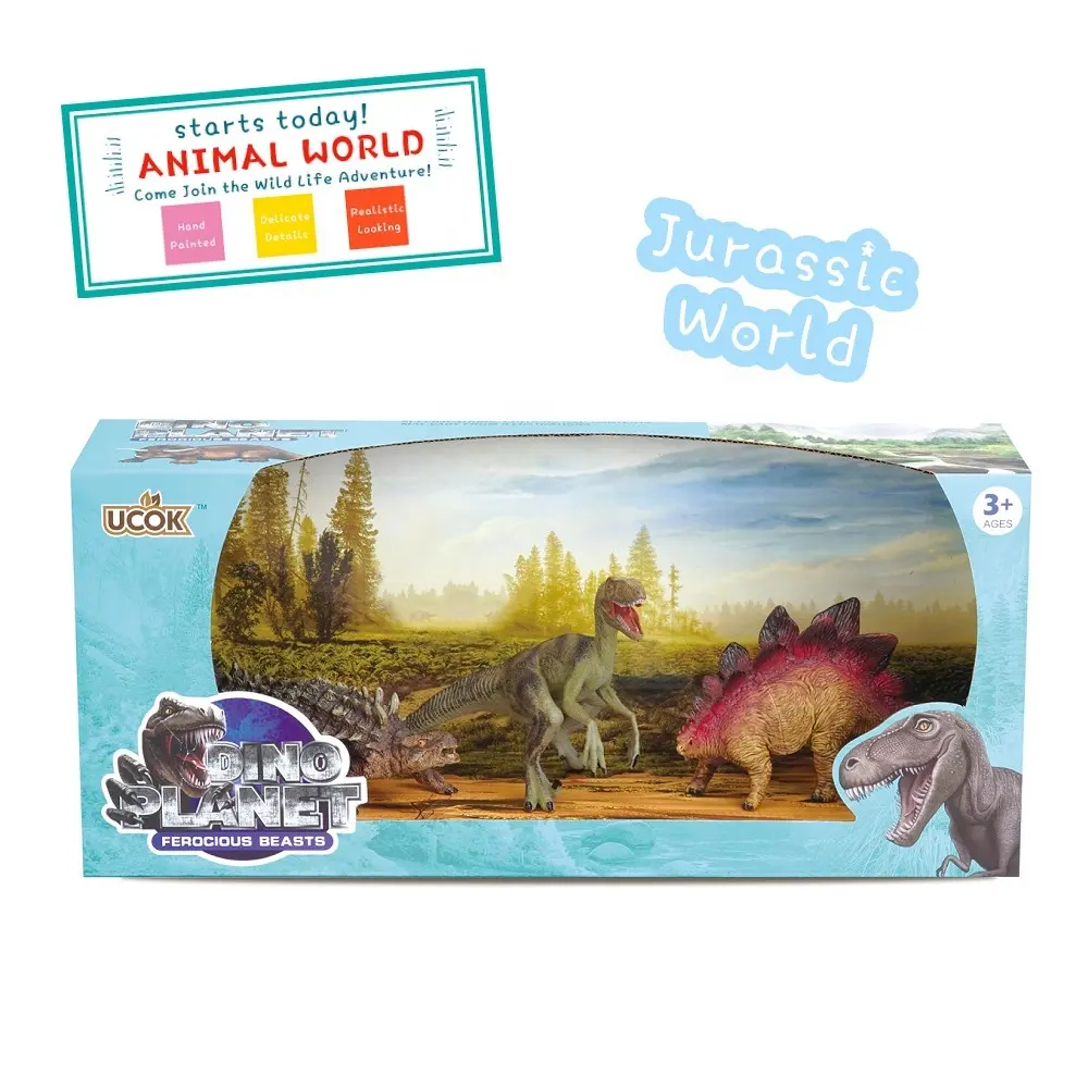 Dinosaur Playset Wild Life Educational Animal Figurine, Animal Toys for Boys and Girls 3-8 Years Old