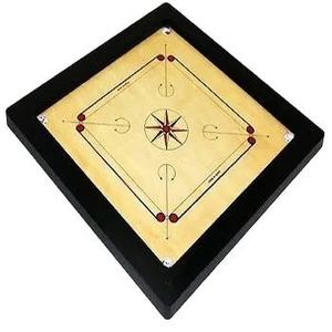Plateau de Carrom en bois, bordure de 2 x 1,5 pouces, surface de jeu lisse, jeu familial classique de frappe et de poche pour l'intérieur - Product Image 2
