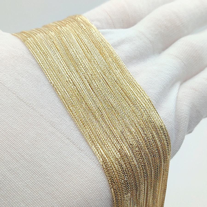Catena in Oro Massiccio 14K AU585, Larghezza 1.1mm, Modello Wheat Quadrato, 45cm o in Rotolo, Alta Qualità - Product Image 3