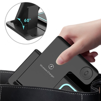 Station de charge sans fil pliable 3 en 1 pour ordinateur de bureau, chargeur sans fil rapide, adaptateur de station d'accueil de voyage et lumière pour iPhone, iWatch et écouteurs