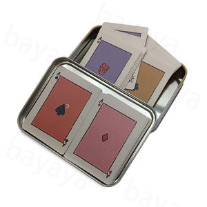 カスタムデザインパーソナライズされたロゴ印刷プラスチックポーカーカードアイアンボックスバルク注文カスタム包装付き - Product Image 4