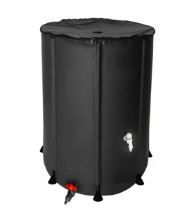 53 Gallon Portable Rain Barrel PVC Portable Rain Barrel With Spigot For Collecting Rain Water