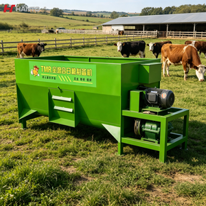 Mélangeur TMR à double arbre et entraînement par courroie, 2 m³, avec plaque en acier épais, pour 20-30 vaches, petit bétail - Offre Spéciale - Product Image 1