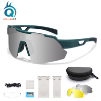 XUNQI cyclisme Sport lunettes lentille interchangeable cadre blanc lentilles PC matériel contraste améliorant disponible expédition immédiate