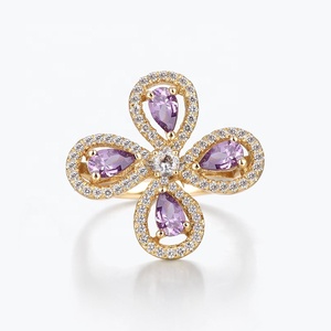Las mejores joyas, accesorios de moda, flor púrpura personalizada, bonitas decoraciones para botellas de Perfume, Bling Croc Charms, anillo de amatista - Product Image 1