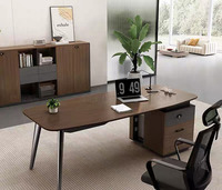 Nuova Scrivania da Ufficio a L in MDF, Scrivania Modulare in Legno per Manager, Postazione di Lavoro per Ufficio Domestico