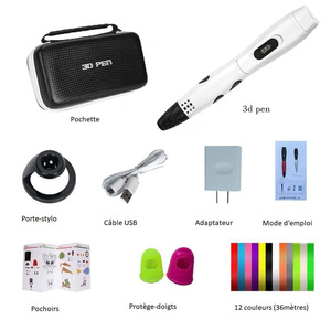 BESTLINE 3D <span class=keywords><strong>stylo</strong></span> écran LCD adaptateur secteur Compatible PLA Filament cadeau d'anniversaire de noël pour enfants 3D impression <span class=keywords><strong>stylo</strong></span> plastique - Product Image 2