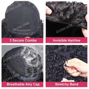 วิกผมครึ่งหัวแบบมองไม่เห็น  จัดเรียงเส้นผมอย่างดี  ผมหยิกธรรมชาติจากพม่า  วิกแบบไม่ต้องใช้กาว  ผมแท้  วิกแบบผูกเชือก  วิกผมแท้แบบพลิกกลับได้  ผู้จำหน่ายวิกผมแท้ - Product Image 3