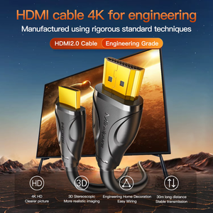 Mindpure Ultra Long 5M-30M para Cable HDMI con chaqueta de PVC de cobre desnudo puro chapado en oro para HDTV macho 4K y proyector HD para HDMI - Product Image 2