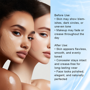 Correcteur Crème Waterproof <span class=keywords><strong>Couvrance</strong></span> Totale Fini Velours Mat Pigmentation Extrême Tenue Longue Durée pour Tous Types de Peau - Marque OEM/ODM - Product Image 3