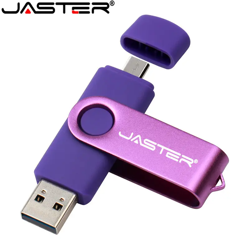 JASTER 2 Trong 1 OTG <span class=keywords><strong>USB</strong></span> Flash Drive 128GB 64GB 32GB 16GB 8GB 4GB USB2.0 Pendrive Cho Điện Thoại Và PC