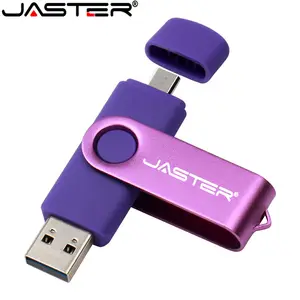 แฟลชไดรฟ์1 Suppliers-JASTER แฟลชไดรฟ์ OTG 2 IN 1,แฟลชไดรฟ์ USB ความจุ128GB 64GB 32GB 16GB 8GB 4GB USB2.0 Pendrive สำหรับโทรศัพท์และพีซี