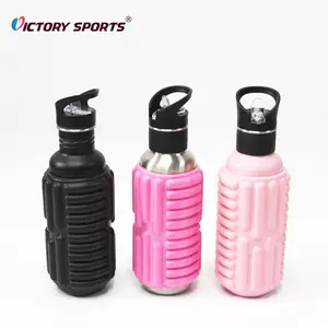 Sport accessories fitness customized stainless steel water bottle foam roller