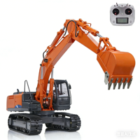Excavatrice hydraulique télécommandée 1/12 en métal DIM H2 ZX210, modèle professionnel personnalisable