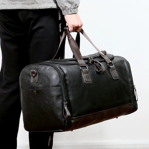 Hot Selling <strong>Trendy</strong> PU Leather Large -capacity Travel <strong>Bag</strong> Men's Business Trip Lightweight Waterproof Travel Hand Luggage <strong>Bag</strong> - Product Image 2