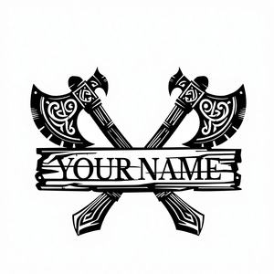 Letrero Decorativo de Metal con Nombre Vikingo, Decoración Personalizada, Adorno Vikingo de Hierro Pesado con Tu Nombre, Regalo Histórico Nórdico - Product Image 1